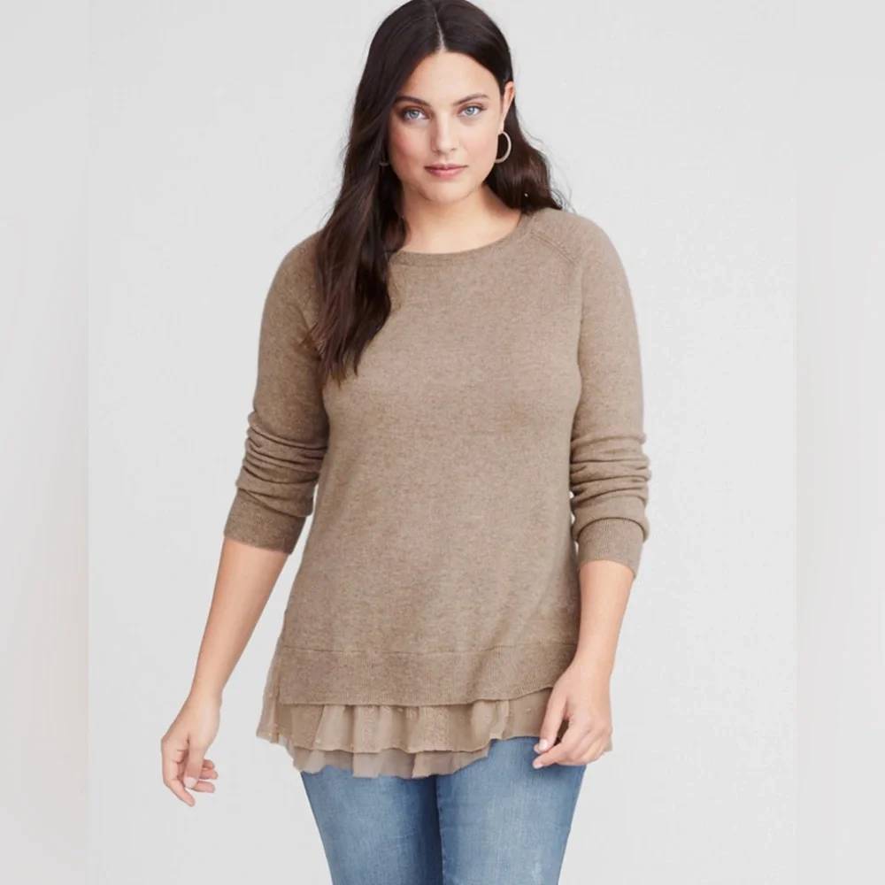Garnet Hill 100% Cashmere Shirttail Sweater Size XS